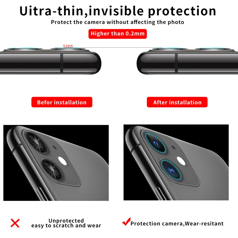 Защитная пленка для объектива камеры 9D iPhone 7 plus 8Plus задней панели X XS MAX XR 11 pro 2019 |