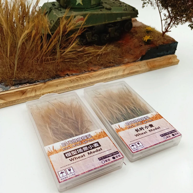 

Military Scene Diorama Plant Model Scenario Wheat Ear Sand Table Landscape Railway Train Layout