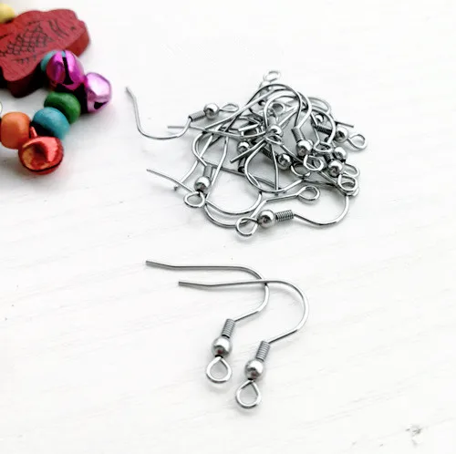 

50Pcs The Latest 316 Stainless Steel Ear Clasps True Gold Plating Ear Hook Earrings Accessories Accessories