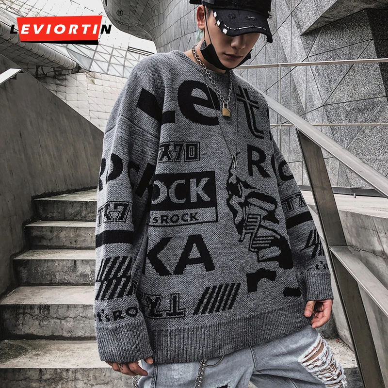 

2021 Knitted Men Sweater Jumper Women Couples Matching Pullover Male Female Knit Top Long Sleeve Streetwear Wool Clothing