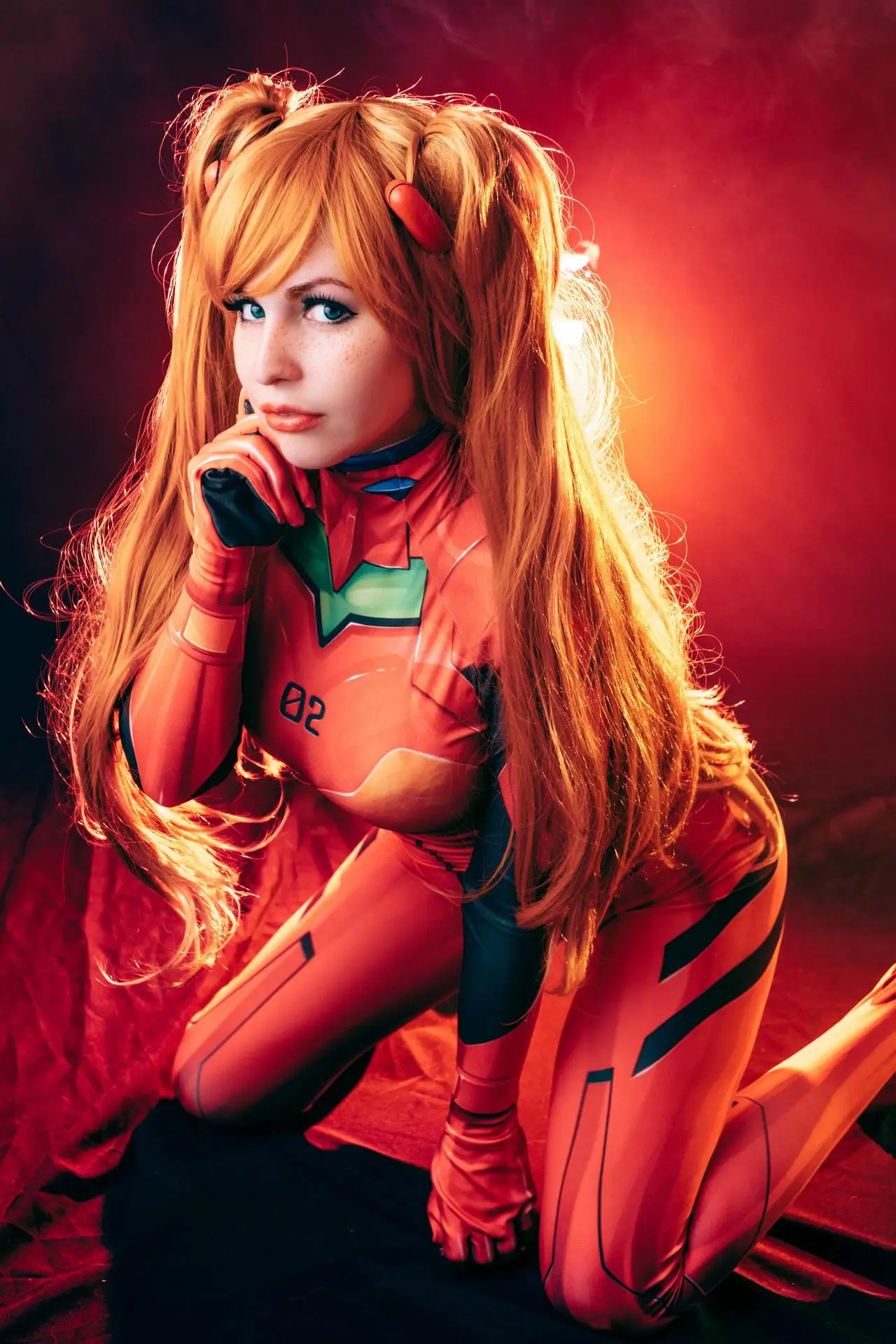 

Asuka Cosplay Costume Zentai Fullbody Anime Eva 3.0 Shikinami Asuka Langley Soryu Jumpsuits Suit Bodysuit For Adults Kids