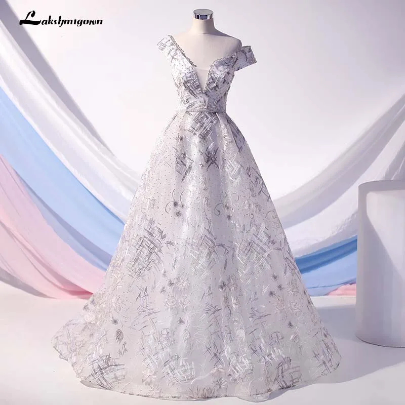 

Роскошное вечернее платье Lakshmigown, длинное вечернее платье с открытыми плечами и блестящими бусинами для женщин, вечернее вечерние до пола, п...