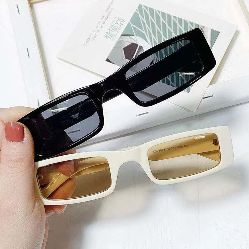 

Fashion Women Sunglasses Small box Square Glasses Metal Hinge Black Pink Lenses Vintage Men Luxury Designer Driving Eyeglasses