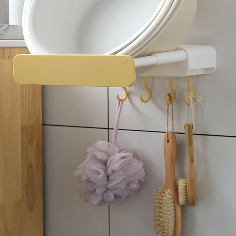 

Washbasin Rack Telescopic Hole-Free Toilet Rack Bathroom Hanging Washbasin Shelf Storage Rack