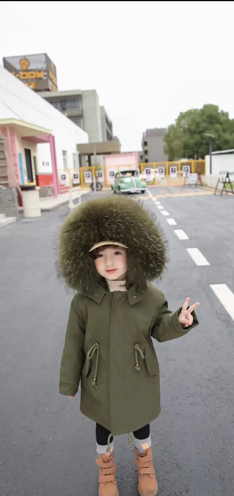 Детское пальто с кроличьим мехом; теплые пуховики для девочек; зимние парки для мальчиков; пальто с капюшоном из натурального меха енота; куртка для девочек; TZ279