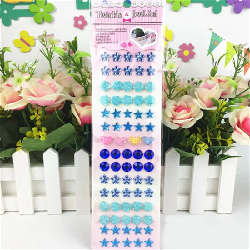 

1pcs Mixed Color Acrylic Rhinestone Crystal Decoration 3D Stickers Baby Kids Girls DIY Cute Children Toys Stickers Multi Styles