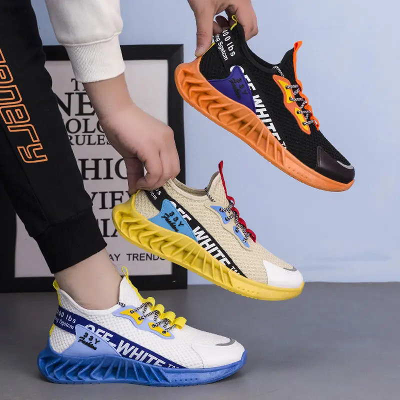 

2021 New Running Shoes Men Fashion Blade Sneakers Men Summer Breathable Mesh Sport Tennis Shoes Street Fashion Casual Sneakers
