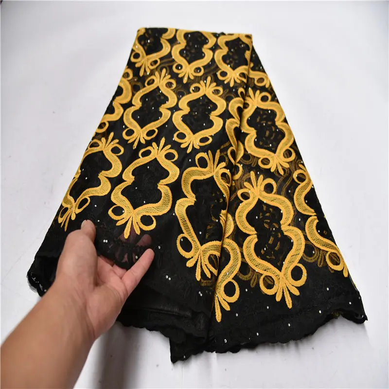 Гипюр африканская французская кружевная ткань высокого качества с камнями белая