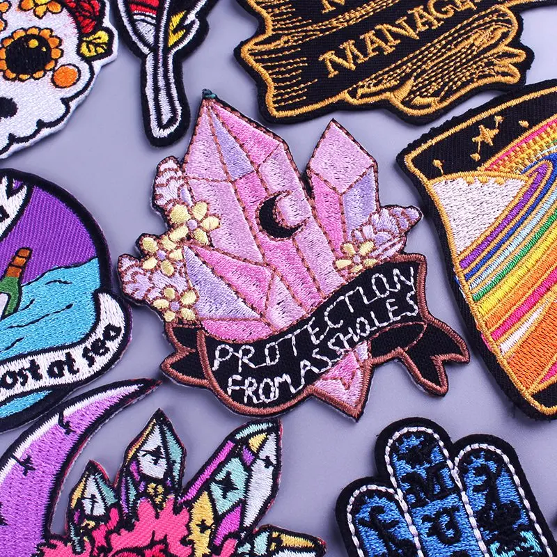 Хрустальные нашивки милые Аниме Вышитые для одежды наклейки сделай сам нашивка с