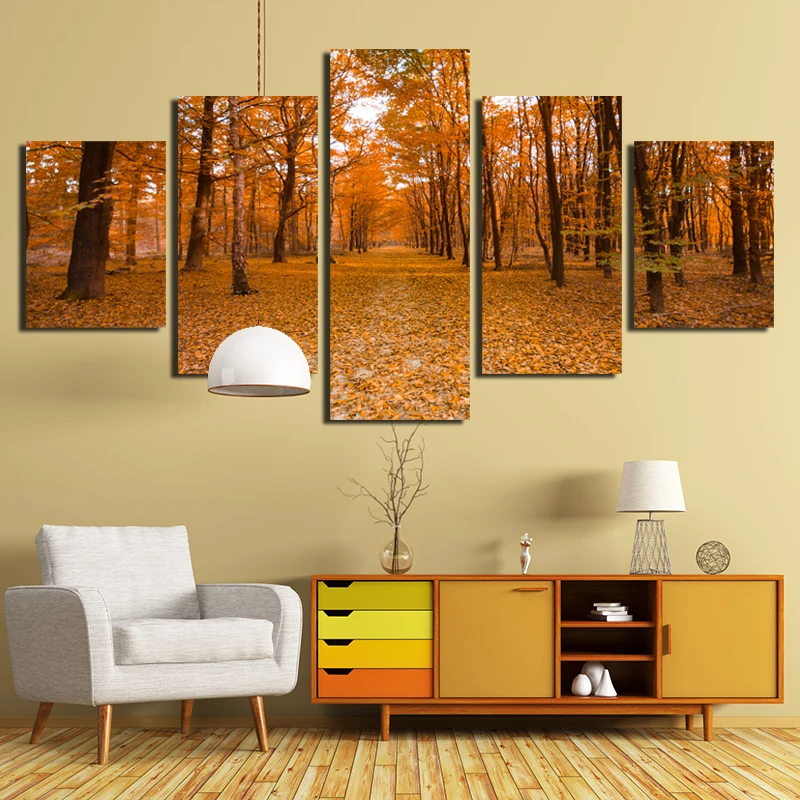 

Modern Poster Home Decor Wall Art Pictures for Living Room 5 Pieces Landscape Mountain River Sea Painting Canvas Print No Framed