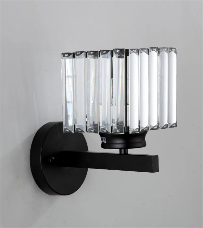 Modern K9 Crystal Mirror Gold Black Wall Lights Lamps Sconce Fixtures for Hallway Bedside Living Room | Лампы и освещение