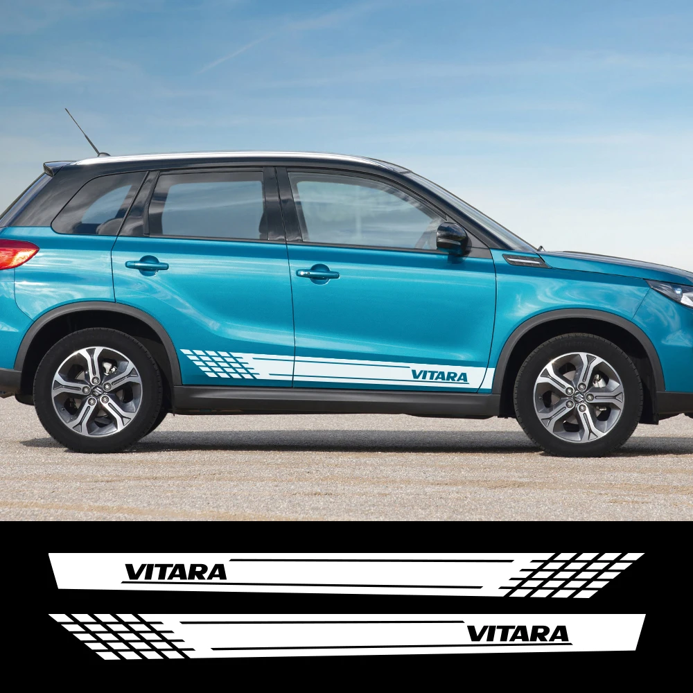2 шт. автомобиль обе стороны двери для Suzuki Vitara наклейки на авто полоса виниловые