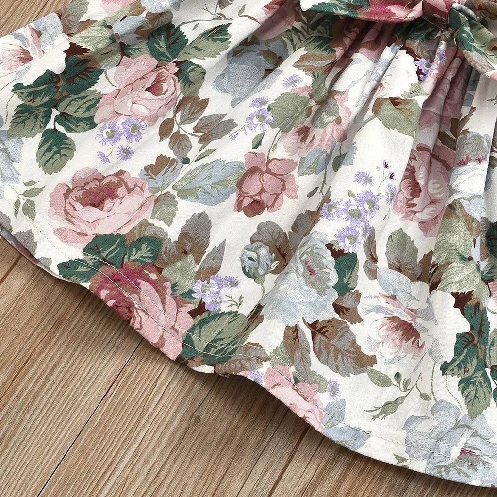 2 шт. детские платья с длинным рукавом и цветочным принтом | Детская одежда обувь