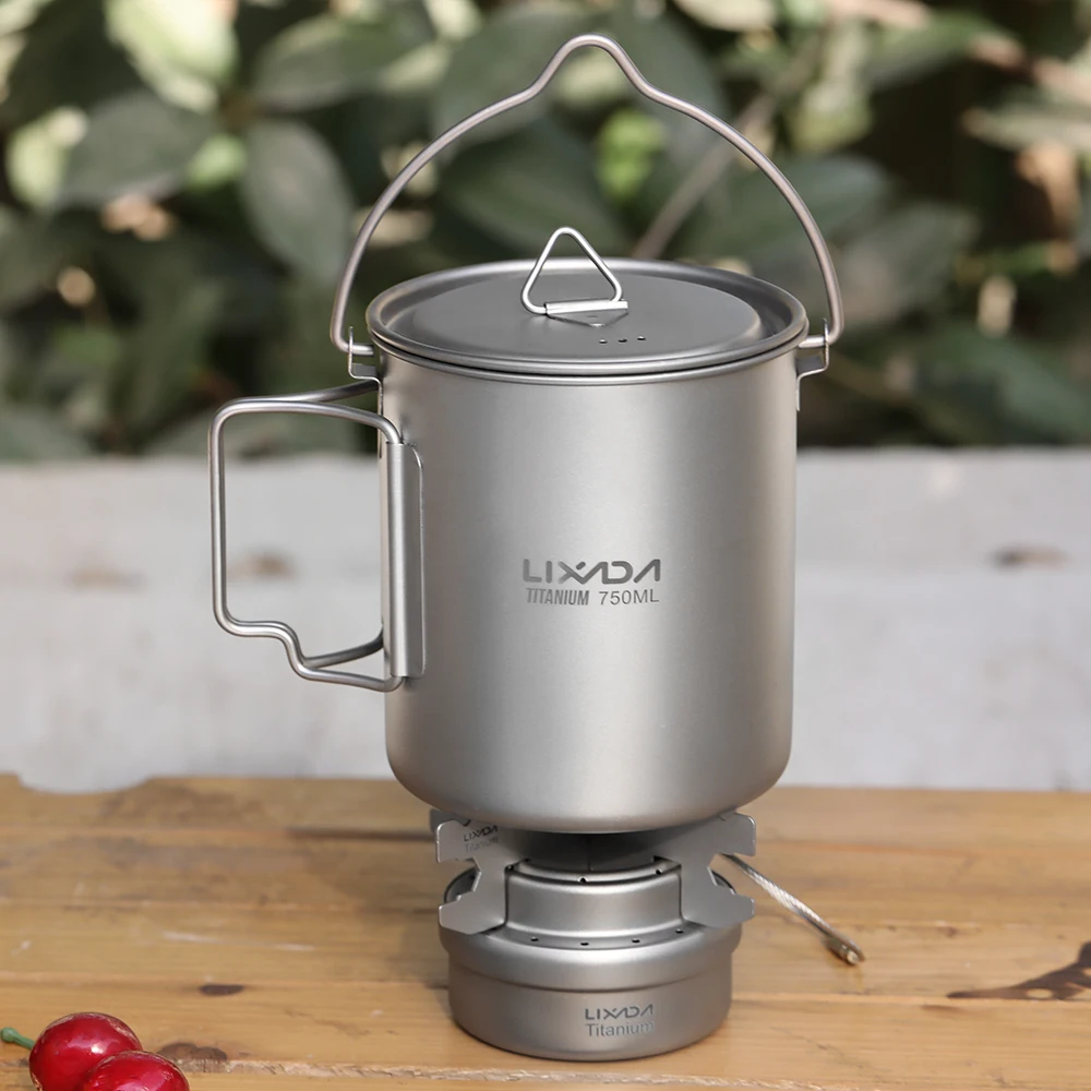 5 шт. набор посуды для кемпинга на открытом воздухе 750 мл подставка спиртовой печи