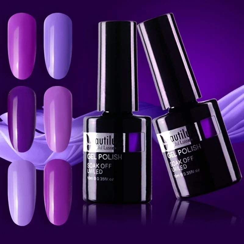 Beautilux 1 шт УФ светодиодный Фиолетовый гель лак для ногтей Soak Off Nail Art Дизайн Гель-лак для ногтей Esmalt 10 мл