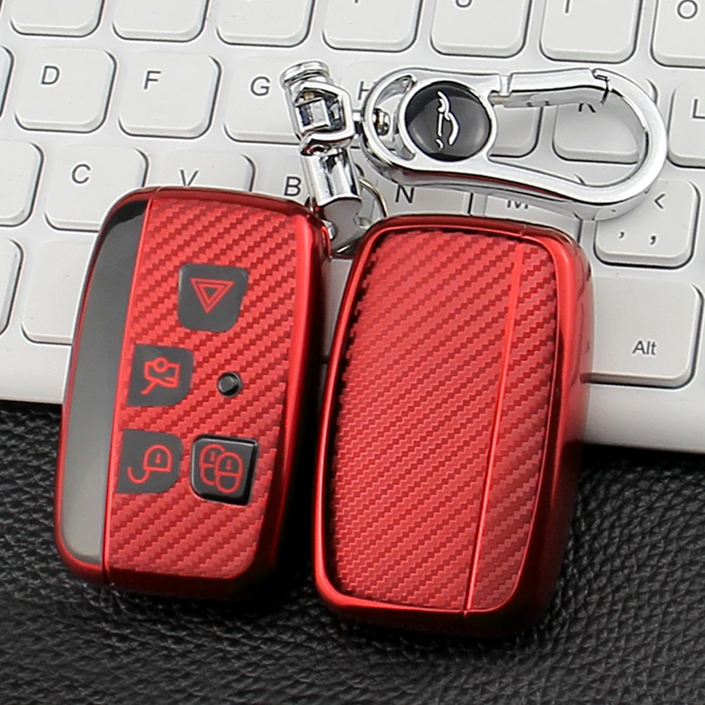 

TPU Car Key Case Cover Key Chain Ring for Land Rover A9 Range Rover Freelander 2 3 Evoque Discovery Sport Remote Key Protector