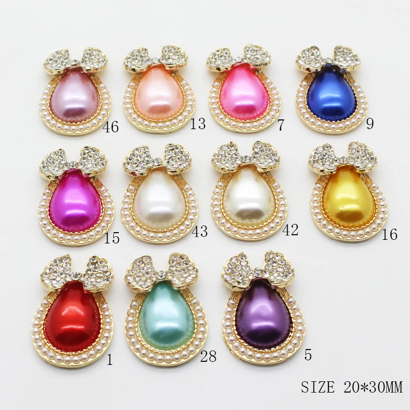 

High Quality 5pcs Galvanized Metal Qearl Button 20x30mm , Flat Button Ornament Decoration Accessories Creative Crafts wholesale