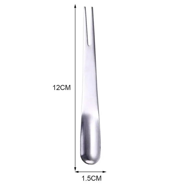 

Creative Fruit Dessert Fork Spoon Multifunctional 2-in-1 For Kids Fork Picks Accessories Tableware Steel Kitchen G4B2