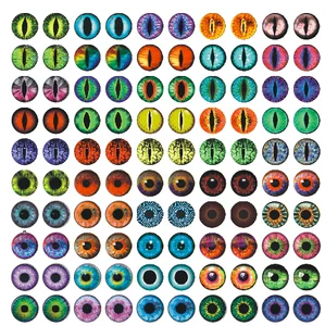 100 шт. 50 пар глаза дракона игрушки кошачий глаз Лидер продаж 6 мм 8 мм 10 мм 12 мм ручной работы фото стеклянные кабошоны DIY аксессуары для изготовления