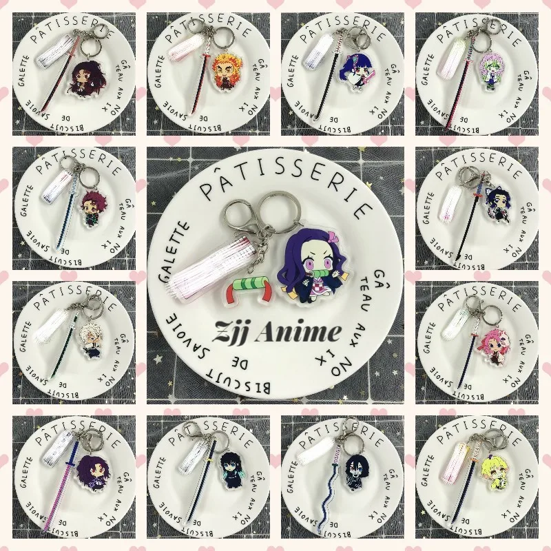

40 Styles Anime Demon Slayer Acrylic Keychain Rengoku Kyoujurou Kamado Nezuko Tanjirou Props Keyring Gifts Pendant for Boy Girls
