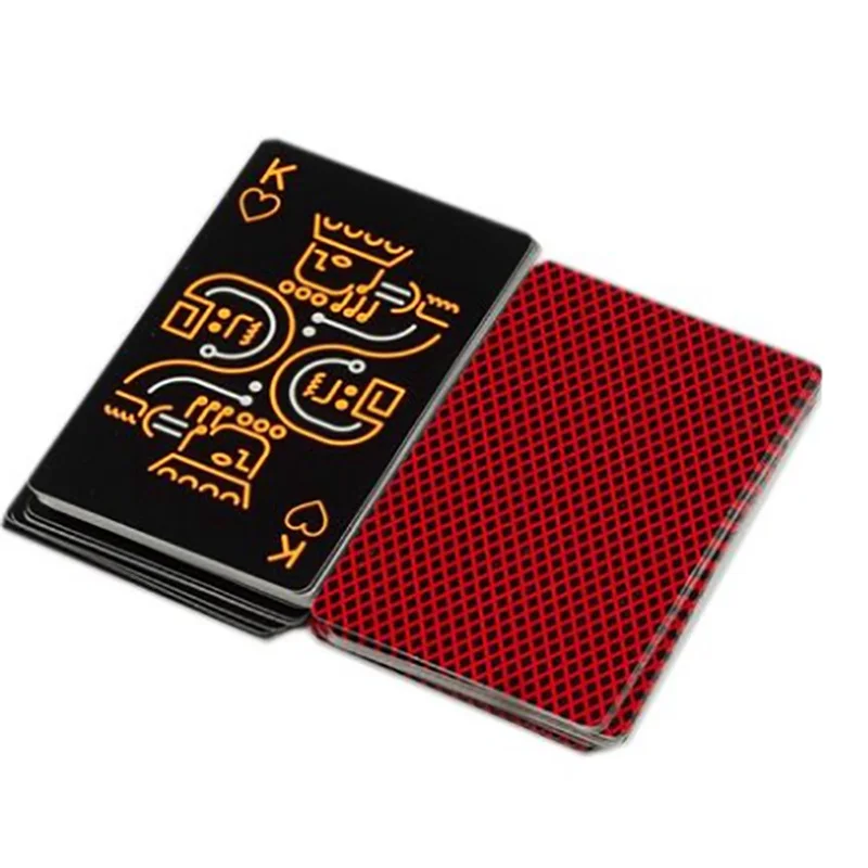 Флуоресцентные бумажные карты игральные для покера прочный фонарь ночного