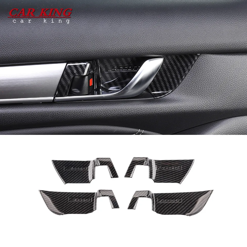 

For Honda Accord 10th 2018-2020 ABS Chrome Car styling Inner Door Handle Bowl Cover Trim Stickers Interior Moulding Accessories
