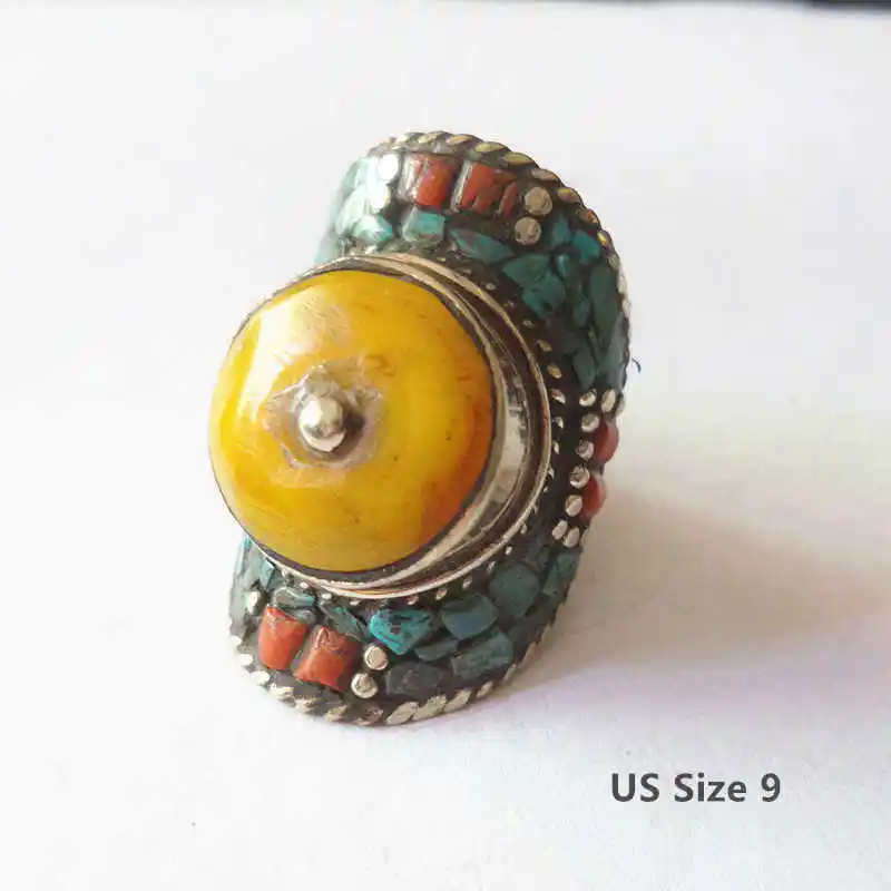 R016 тибетские кольца непальское винтажное большое кольцо медная