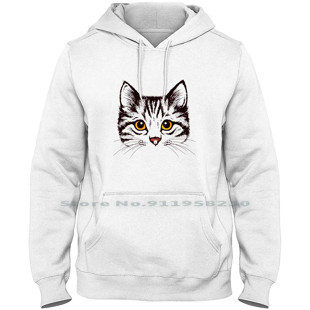 

Толстовка с изображением котенка для мужчин и женщин, пуловер, свитер, большие размеры 6XL, хлопковый свитер с изображением котенка, мяука, милое лицо для детей, милое домашнее животное, Ace