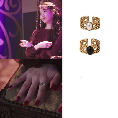 Корейские Открытые Кольца 2 цвета Индивидуальные IU same Del luna hotel drama Lee модные