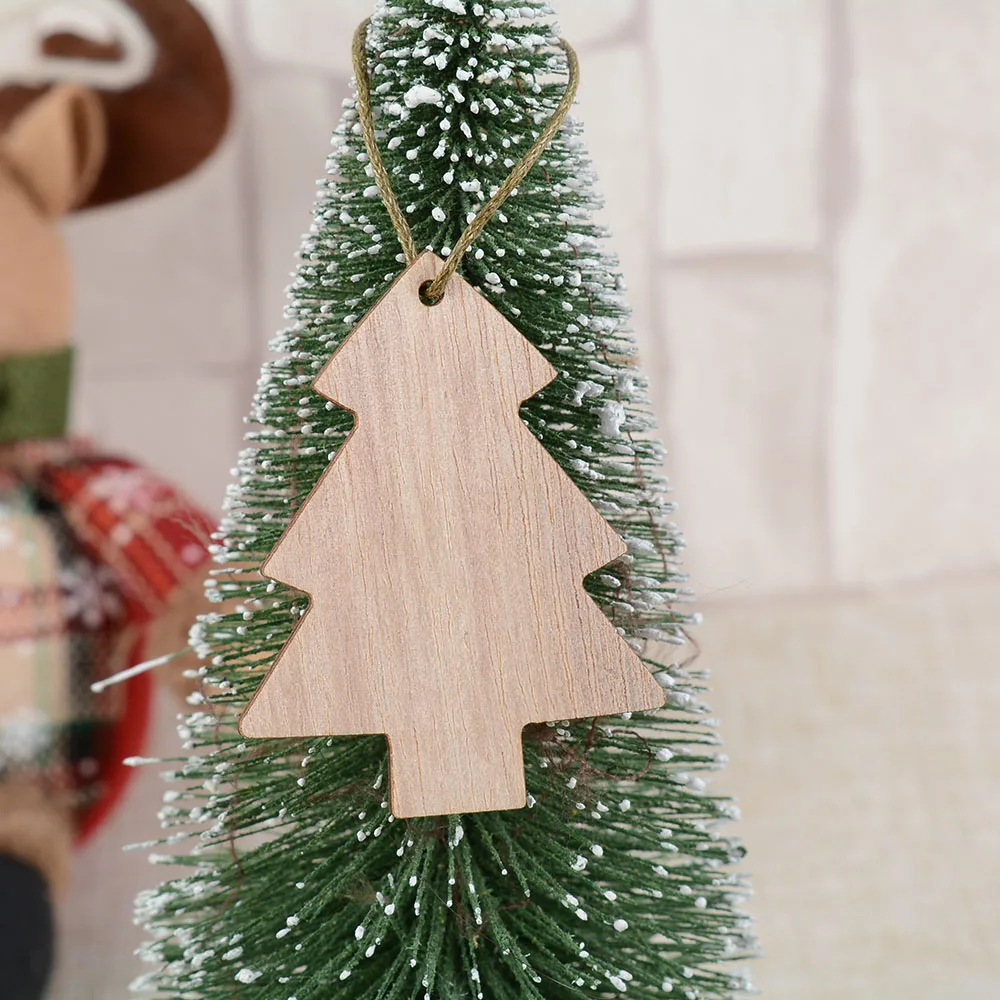 12pcs/set Happy New Year Wooden Angel Snowflake Christmas Pendants Craft Tree Decoration Xmas Gift Party Supplies | Дом и сад