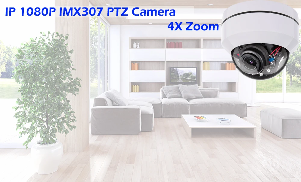 Наружная безопасность видеонаблюдение 2MP мини-Купол PTZ Камера 4X увеличительная IP камера Ночное видение возможностью погружения на глубину до 30 м для NVR ONVIF P2P просмотр на мобильном Xmeye