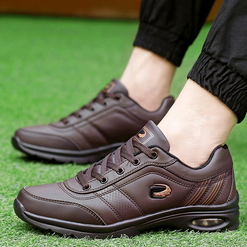 SENTA/осенне зимний кожаный светильник для бега Мужские кроссовки Уличная