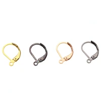 20pcslot gold silver 316 stainless steel french earring hooks ear wire hook findings for diy jewelry making earring accessories