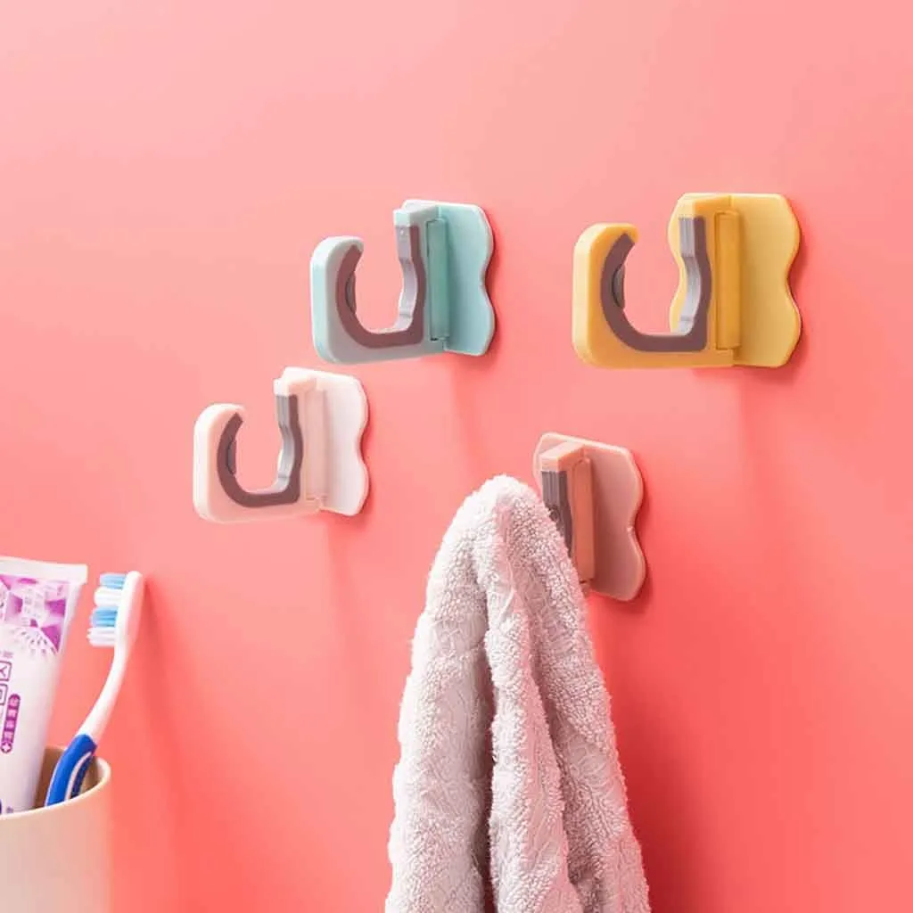Настенная вешалка для швабры крючок липкая ванной комнаты держатель полочки