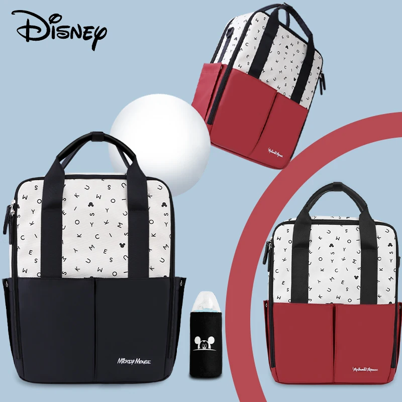 Disney 2020 New Mickey Usb Diaper Bag Backpack Maternity Baby In Diaper Bags Stroller Bag Large Capacity Baby Backpack for Mommy