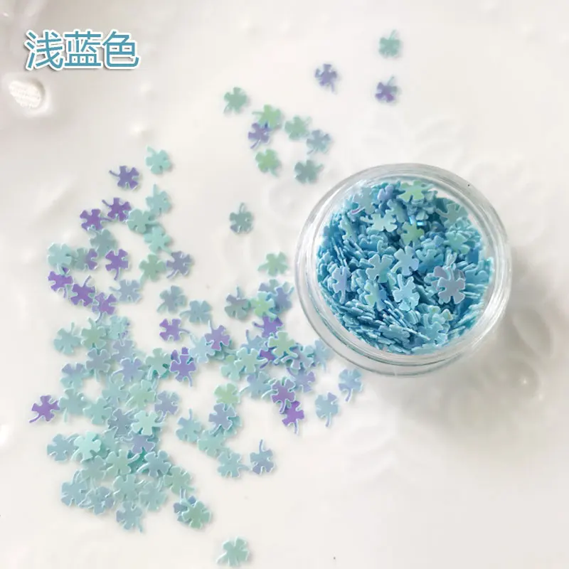 12 разноцветных четырехлистных блесток для дизайна ногтей модные красивые