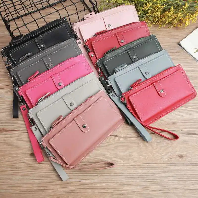 Женский клатч из искусственной кожи кошелек длинный держатель для карт чехол