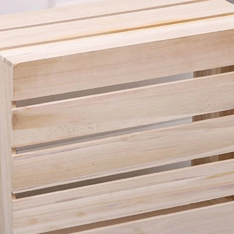 

Wood Storage Box Batten Thicken Fruit Decorated Box Sundries Container Cosmetics Organizer Storage Box for Home Planting