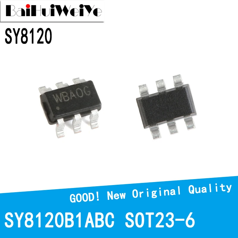 

Чип синхронного понижающего преобразователя SY8120B1ABC WB SY8120, SOT23, SOT23-6, DC-DC, 10 шт./лот, новый оригинальный чип хорошего качества