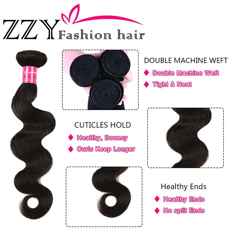 Модные бразильские волосы волнистые плетение пучки 4 шт./лот не Реми человеческие