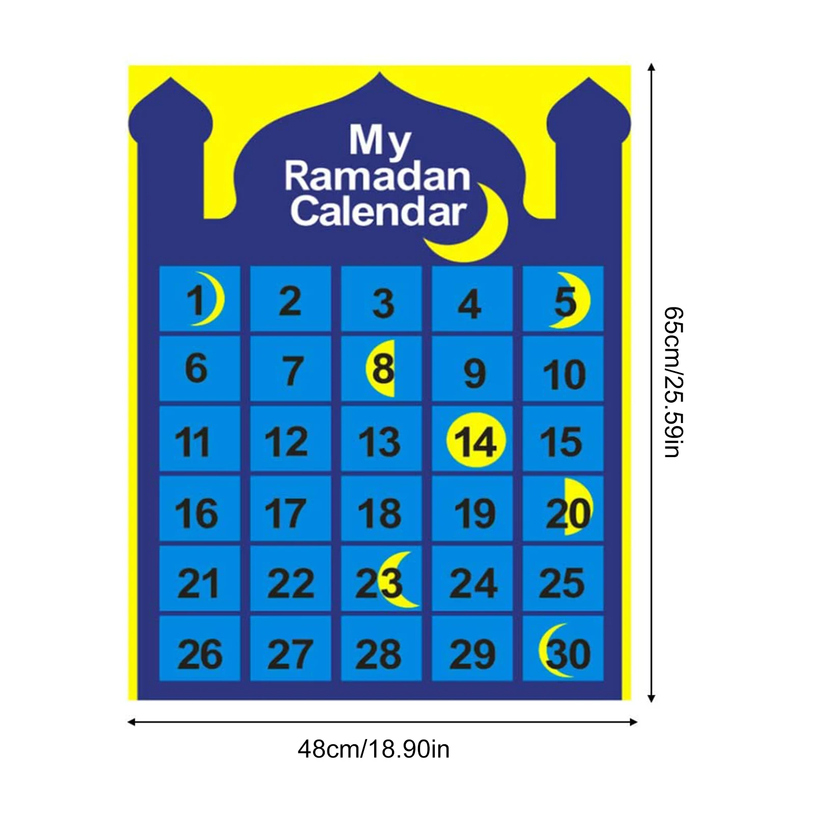 

2021 Ramadan Decorations Hanging Felt Ramadan Calendar 30 Days Eid Mubarak Countdown Calendar Home Wall Decor