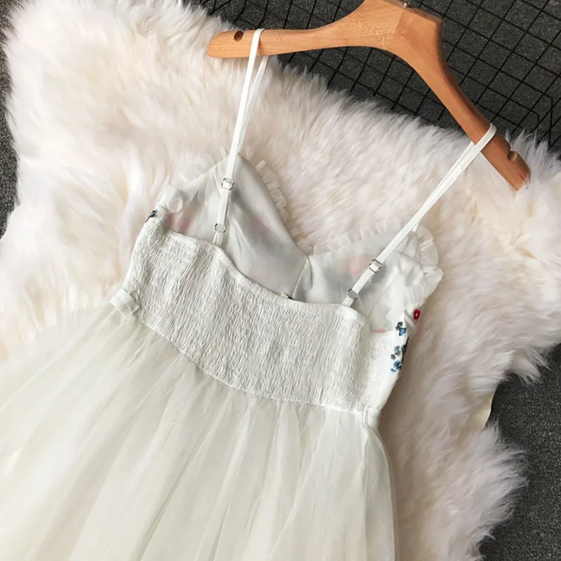 Женское Тюлевое платье с V-образным вырезом ТРАПЕЦИЕВИДНОЕ длинное Сетчатое на