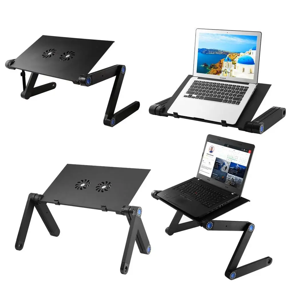 Laptop Table Stand With Adjustable Folding Ergonomic Design Notebook Desk For Ultrabook Netbook Or Tablet Mouse Pad |