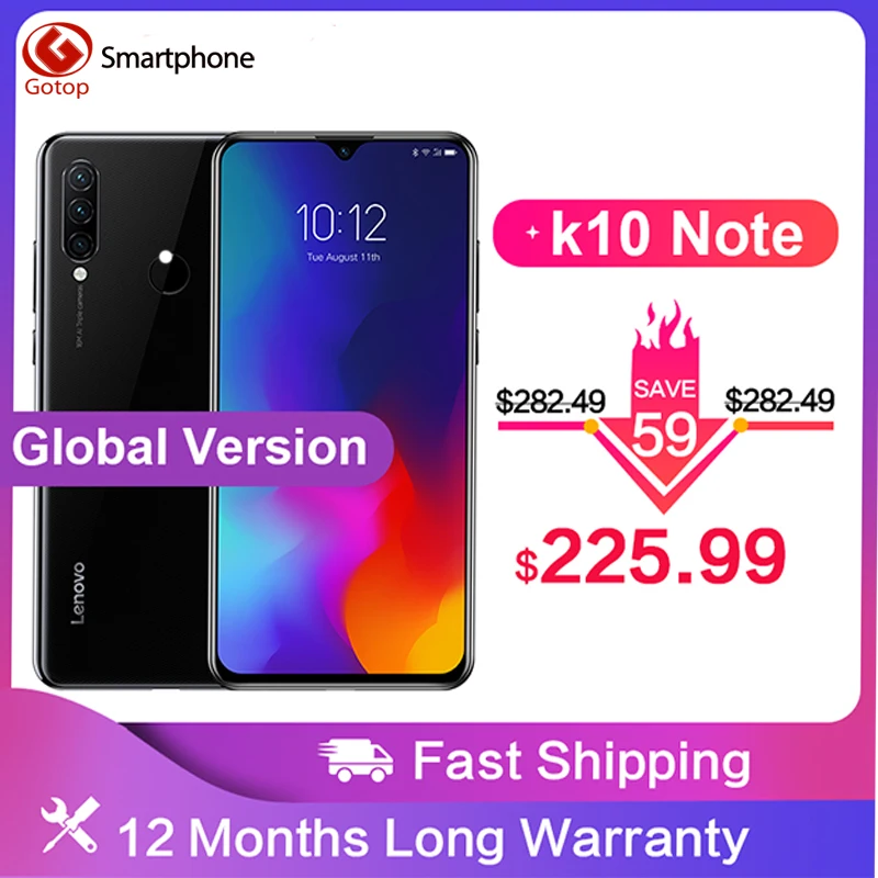 Мобильный телефон lenovo K10 Note Snapdragon 710 Android 9 0 с глобальной версией аккумулятор 6 3