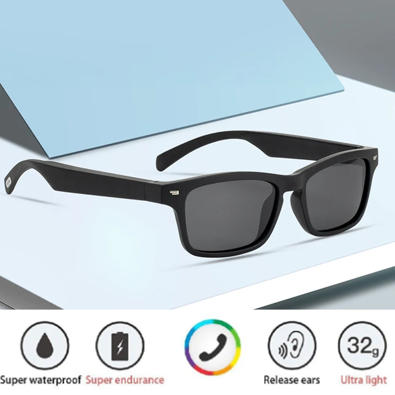 

2021 BT5.0 наушники Bluetooth без костной проводимости, умные очки для вождения, солнцезащитные очки для глаз с защитой от сисветильник, умные очки