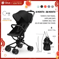 qtus beetlex the lightest baby stroller fodable easy to store effortlessly to carry up smooth push 6kg black