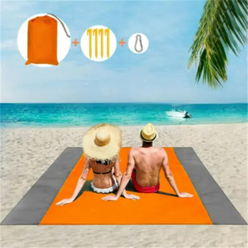 

2x2.1m Waterproof Pocket Beach Blanket Folding Camping Mat Mattress Portable Lightweight Mat Outdoor Picnic Mat Sand Beach Mat