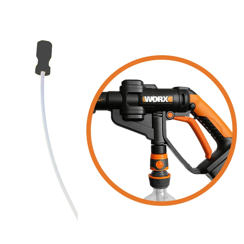 

Free shipping FOR WORX Hydroshot Bottle Cap Connector with Draw Hose, Black or Orange