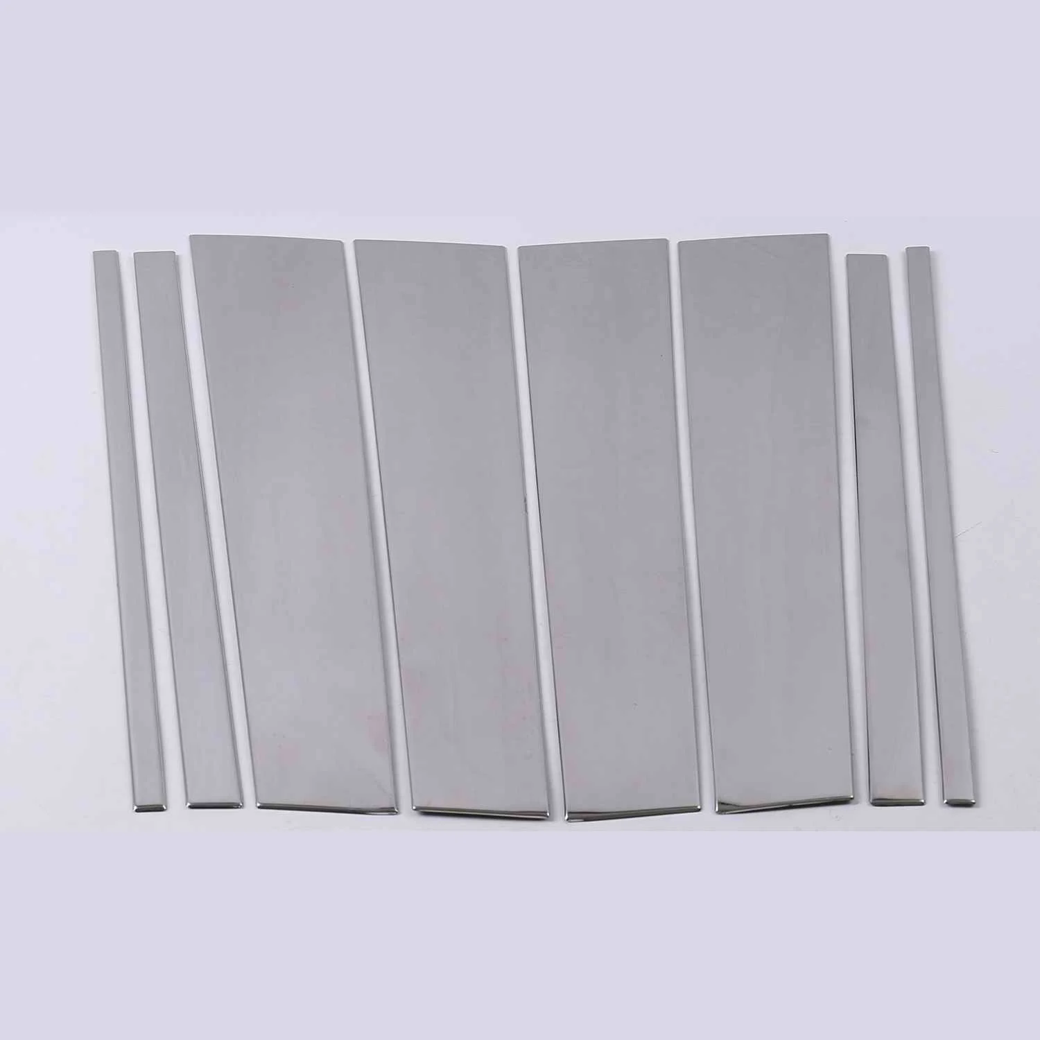 Bright silver 8 шт./компл. середины Колонка яркая полоска окна для Toyota Land Cruiser 200 FJ200 2008-2010 2011 2012 2013 - Цвет: Bright silver