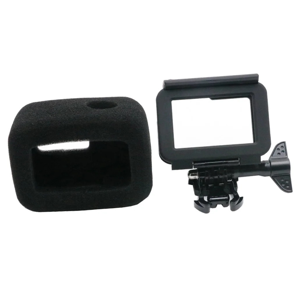 Чехол из пеноматериала с защитой от ветра + чехол рамка для GoPro Hero 5 6 7
